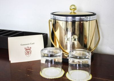 Gold Ice Bucket and Comment Card